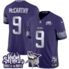 Minnesota Vikings 2024 Winter Warrior Skol Patch Vapor Limited Jersey V2 – All Stitched – Purple – J.J. McCarthy Jersey