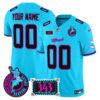 Dolphins Dan the Man Record Breaker Patch Vapor Limited Custom Jersey – All Stitched – Aqua Jersey