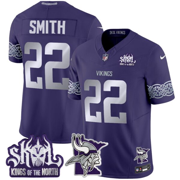 Minnesota Vikings 2024 Winter Warrior Skol Patch Vapor Limited Jersey V2 – All Stitched – Purple – Harrison Smith Jersey