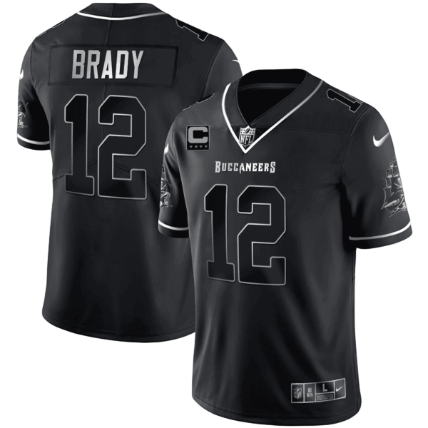 Buccaneers Tom Brady Limited Jersey – All Stitched – Black Silver Jersey