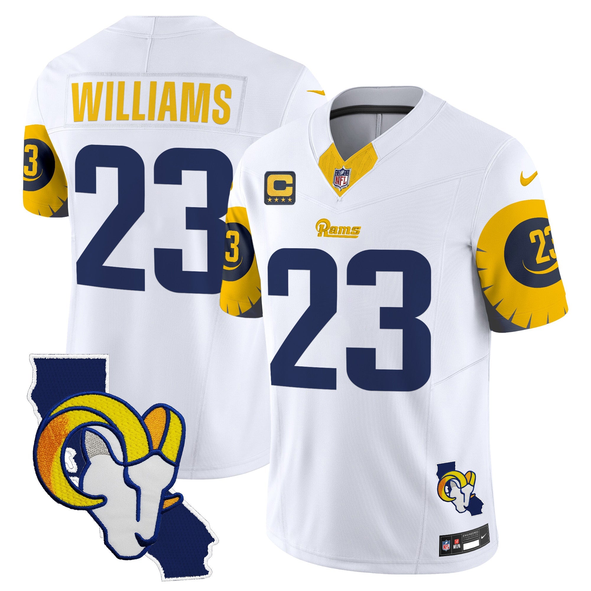 Rams Special Vapor Limited Jersey V2 – All Stitched – White – Kyren Williams Jersey