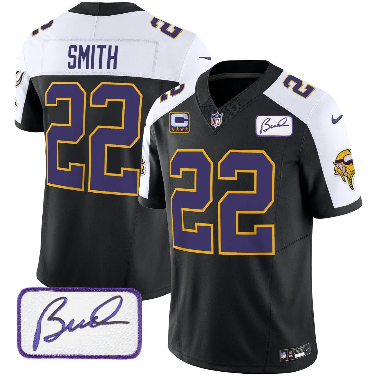 Vikings Vapor Limited Player 2024 Jersey TLA – All Stitched – Black Alternate – Harrison Smith Jersey