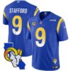 Rams California Patch Vapor Limited Jersey – All Stitched – Royal – Matthew Stafford Jersey