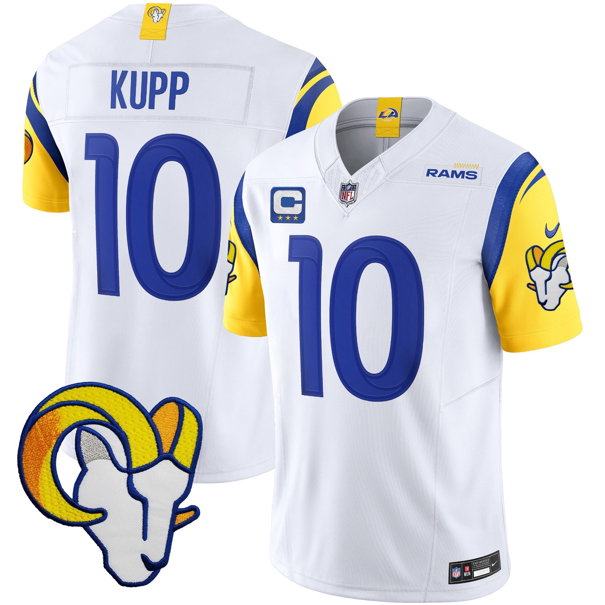 Rams Vapor Limited Jersey V2 – All Stitched – White – Cooper Kupp Jersey