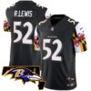 Ravens Maryland Flag Vapor Limited Jersey V2 – All Stitched – Black – Ray Lewis Jersey