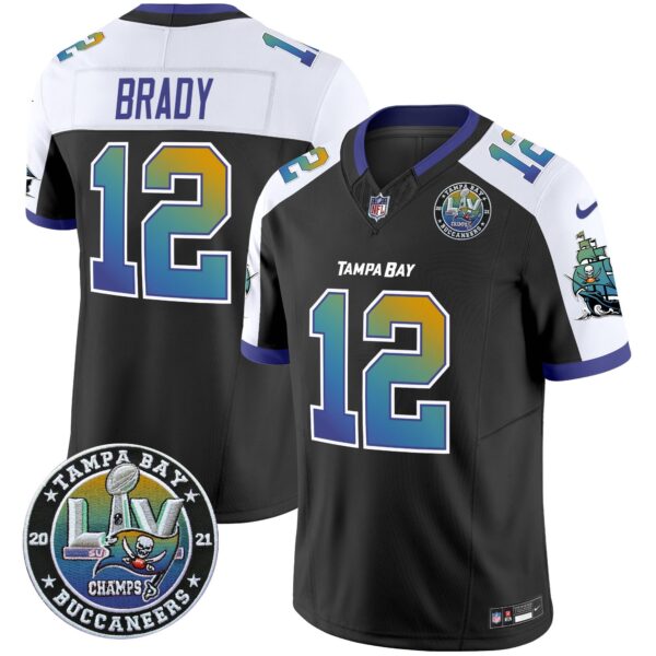 Buccaneers Tampa City Super Bowl LIV Patch Vapor Limited Jersey – All Stitched – Alternate – Tom Brady Jersey
