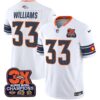 Denver Broncos 3x Patch Colorado Flag Vapor Limited Jersey – All Stitched – White – Javonte Williams Jersey