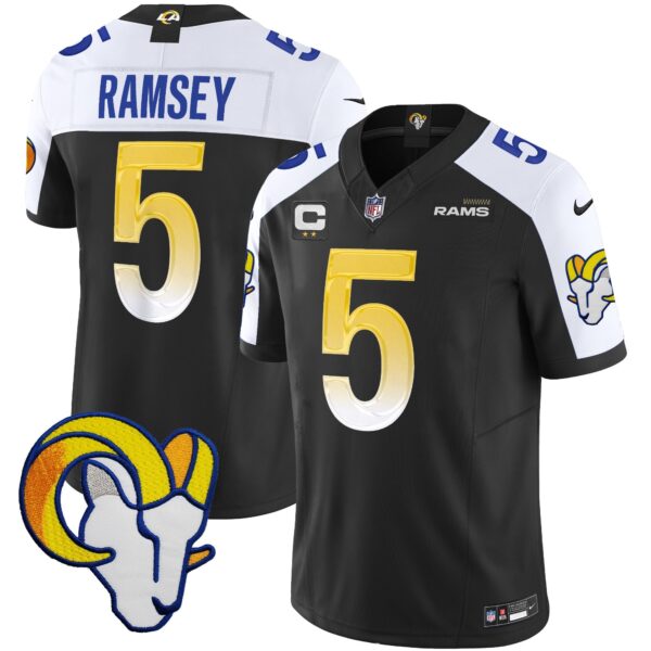 Rams Vapor Limited Jersey V2 – All Stitched – Black Alternate – Jalen Ramsey Jersey