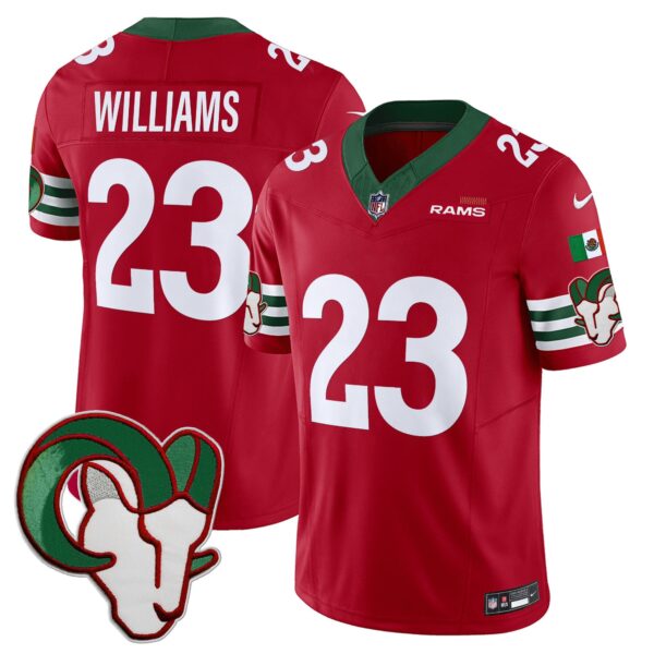 Rams Mexico Vapor Limited Jersey – All Stitched – Red – Kyren Williams Jersey