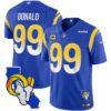Rams California Patch Vapor Limited Jersey – All Stitched – Royal – Aaron Donald Jersey