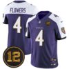 Ravens Jacoby Jones Patch Vapor Limited Jersey – All Stitched – Purple Alternate – Zay Flowers Jersey