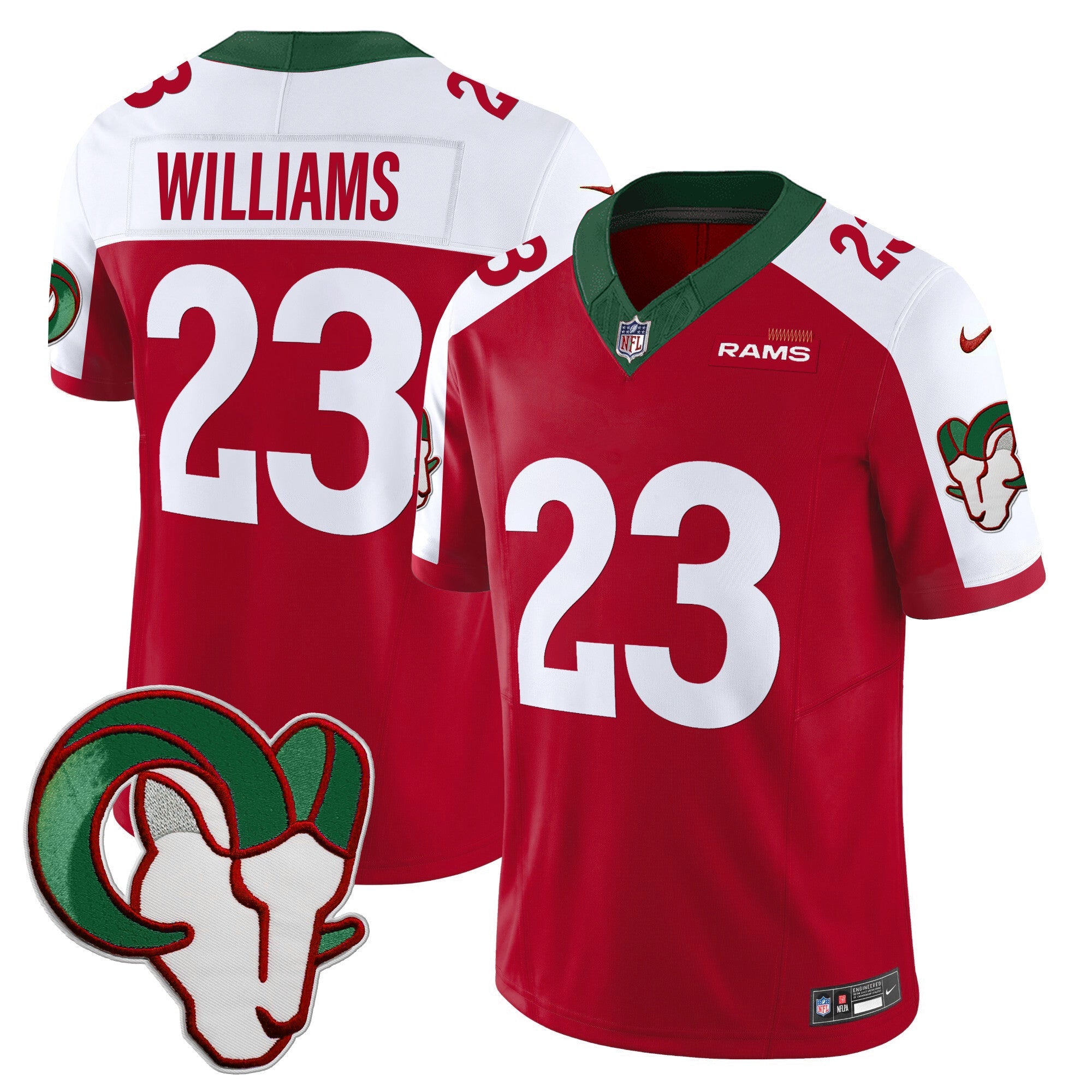 Rams Mexico Vapor Limited Jersey – All Stitched – Red Alternate – Kyren Williams Jersey
