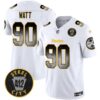 Steelers Arch Smoke 412 Patch Vapor Limited Jersey – All Stitched – White – T. J. Watt Jersey