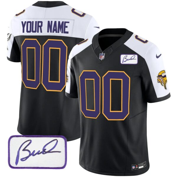 Vikings Vapor Limited 2024 Custom Jersey TLA – All Stitched – Youth – Black Alternate Jersey