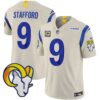 Rams Vapor Limited Jersey V2 – All Stitched – Bone – Matthew Stafford Jersey