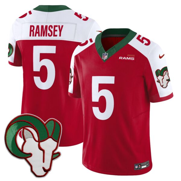 Rams Mexico Vapor Limited Jersey – All Stitched – Red Alternate – Jalen Ramsey Jersey