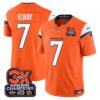 Denver Broncos 3-Time Champions Patch Vapor Limited Jersey – All Stitched – Orange – John Elway Jersey