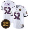 Ravens Jacoby Jones Patch Vapor Limited Jersey – All Stitched – White – Ray Lewis Jersey