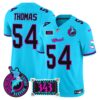 Dolphins Dan the Man Record Breaker Patch Vapor Limited Jersey – All Stitched – Aqua – Zach Thomas Jersey