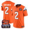 Denver Broncos 3-Time Champions Patch Vapor Limited Jersey – All Stitched – Orange – Patrick Surtain II Jersey
