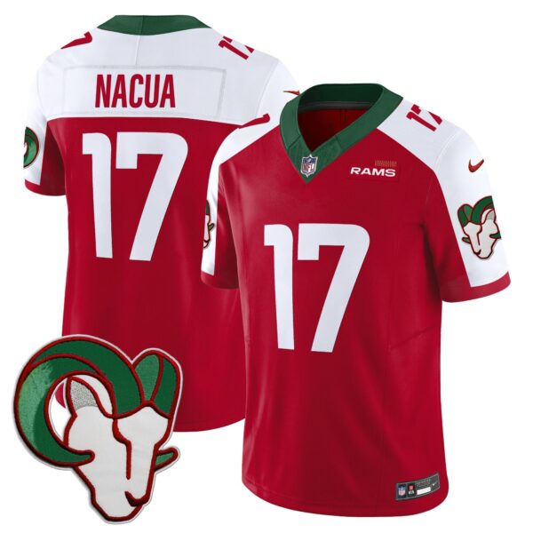 Rams Mexico Vapor Limited Jersey – All Stitched – Red Alternate – Puka Nacua Jersey