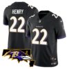 Derrick Henry Ravens Maryland Patch Vapor Limited Jersey – All Stitched – Men – Black Jersey