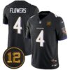Ravens Jacoby Jones Patch Vapor Limited Jersey – All Stitched – Black – Zay Flowers Jersey