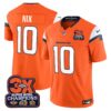 Denver Broncos 3-Time Champions Patch Vapor Limited Jersey – All Stitched – Orange – Bo Nix Jersey