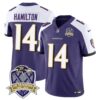 Ravens 20th Season Patch Vapor Limited Jersey – All Stitched – Purple Alternate – Kyle Hamilton Jersey