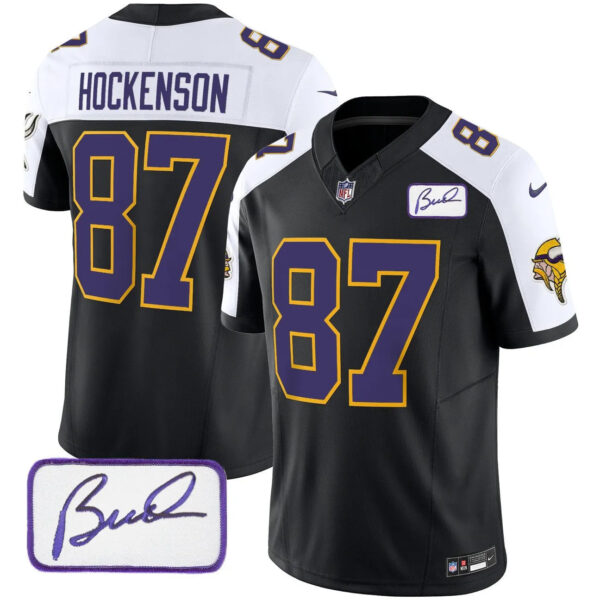 Vikings Vapor Limited Player 2024 Jersey TLA – All Stitched – Black Alternate – T.J. Hockenson Jersey
