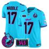 Dolphins Dan the Man Record Breaker Patch Vapor Limited Jersey – All Stitched – Aqua – Jaylen Waddle Jersey