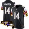 Ravens Maryland Flag Vapor Limited Jersey V2 – All Stitched – Black – Kyle Hamilton Jersey