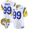Rams Vapor Limited Jersey V2 – All Stitched – White – Aaron Donald Jersey