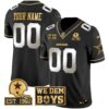 Cowboys Est. 1960 & We Dem Boyz Patch Gold Vapor Limited Custom Jersey – All Stitched – Black Limited Jersey
