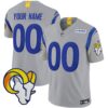 Rams Vapor Limited Custom Jersey V2 – All Stitched – Gray Jersey