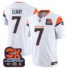 Denver Broncos 3-Time Champions Patch Vapor Limited Jersey – All Stitched – White – John Elway Jersey