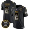 Steelers Arch Smoke 412 Patch Vapor Limited Jersey – All Stitched – Black – Justin Fields Jersey