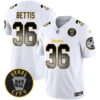 Steelers Arch Smoke 412 Patch Vapor Limited Jersey – All Stitched – White – Jerome Bettis Jersey