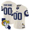 Rams Special Vapor Limited Custom Jersey V2 – All Stitched – Bone Jersey