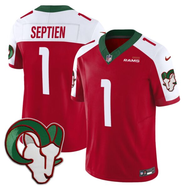 Rams Mexico Vapor Limited Jersey – All Stitched – Red Alternate – Rafael Septien Jersey