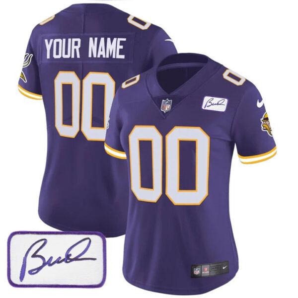 Vikings Vapor Limited 2024 Custom Jersey TLA – All Stitched – Women – Purple Jersey
