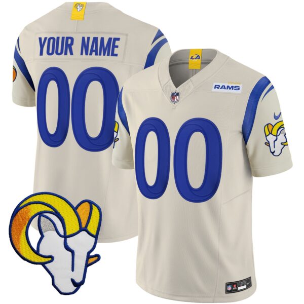Rams Vapor Limited Custom Jersey V2 – All Stitched – Bone Jersey