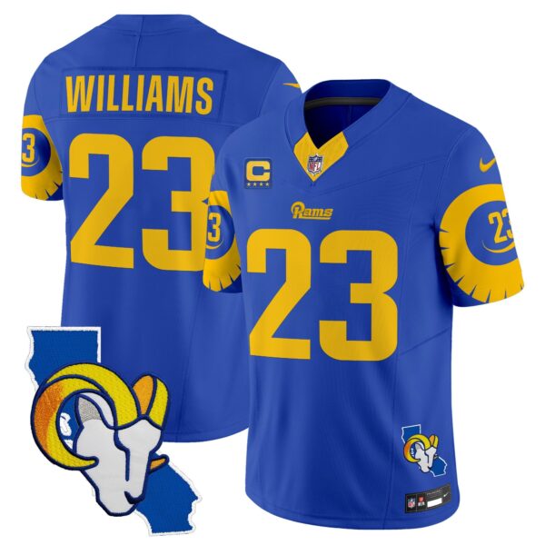 Rams Special Vapor Limited Jersey V2 – All Stitched – Royal – Kyren Williams Jersey