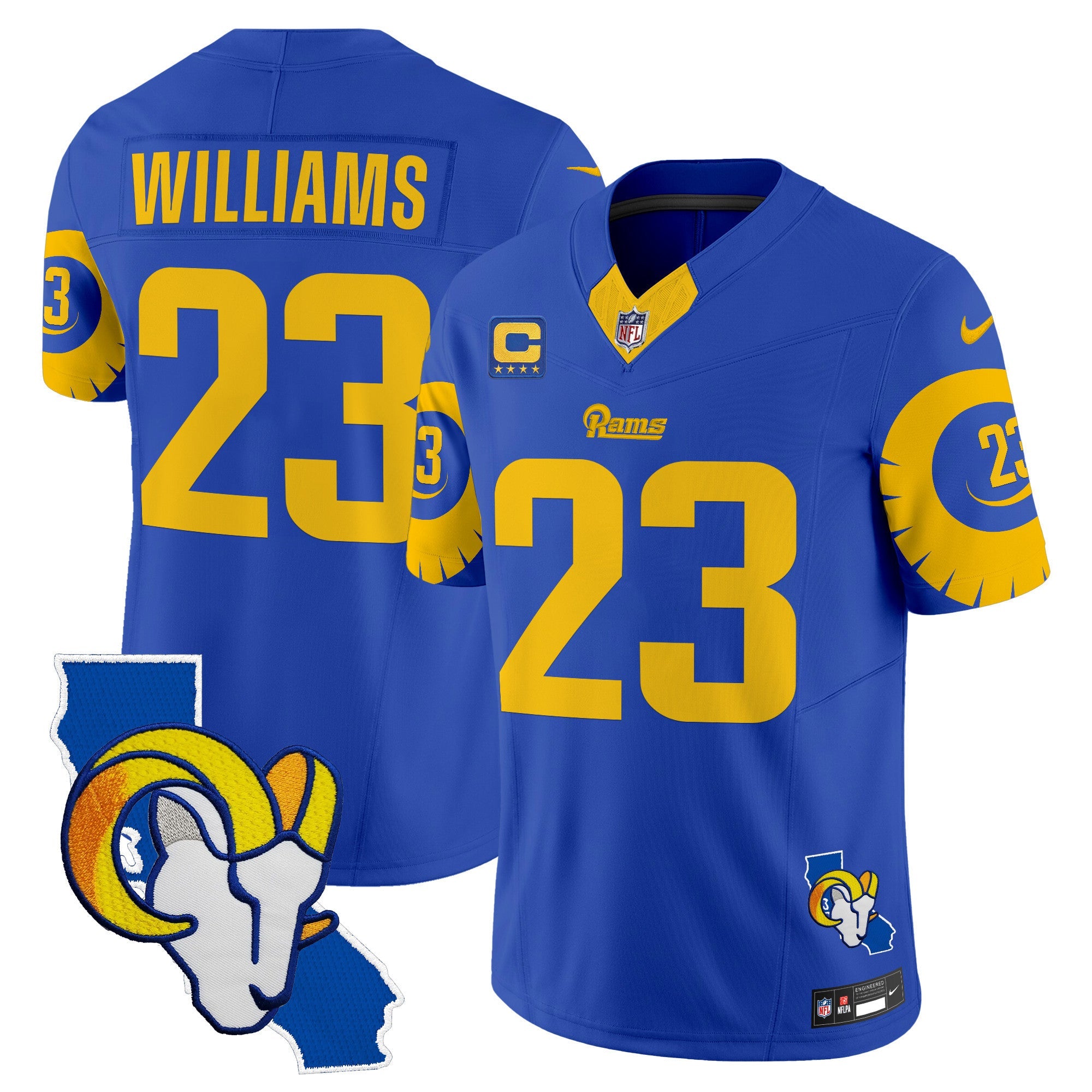 Rams Special Vapor Limited Jersey V2 – All Stitched – Royal – Kyren Williams Jersey