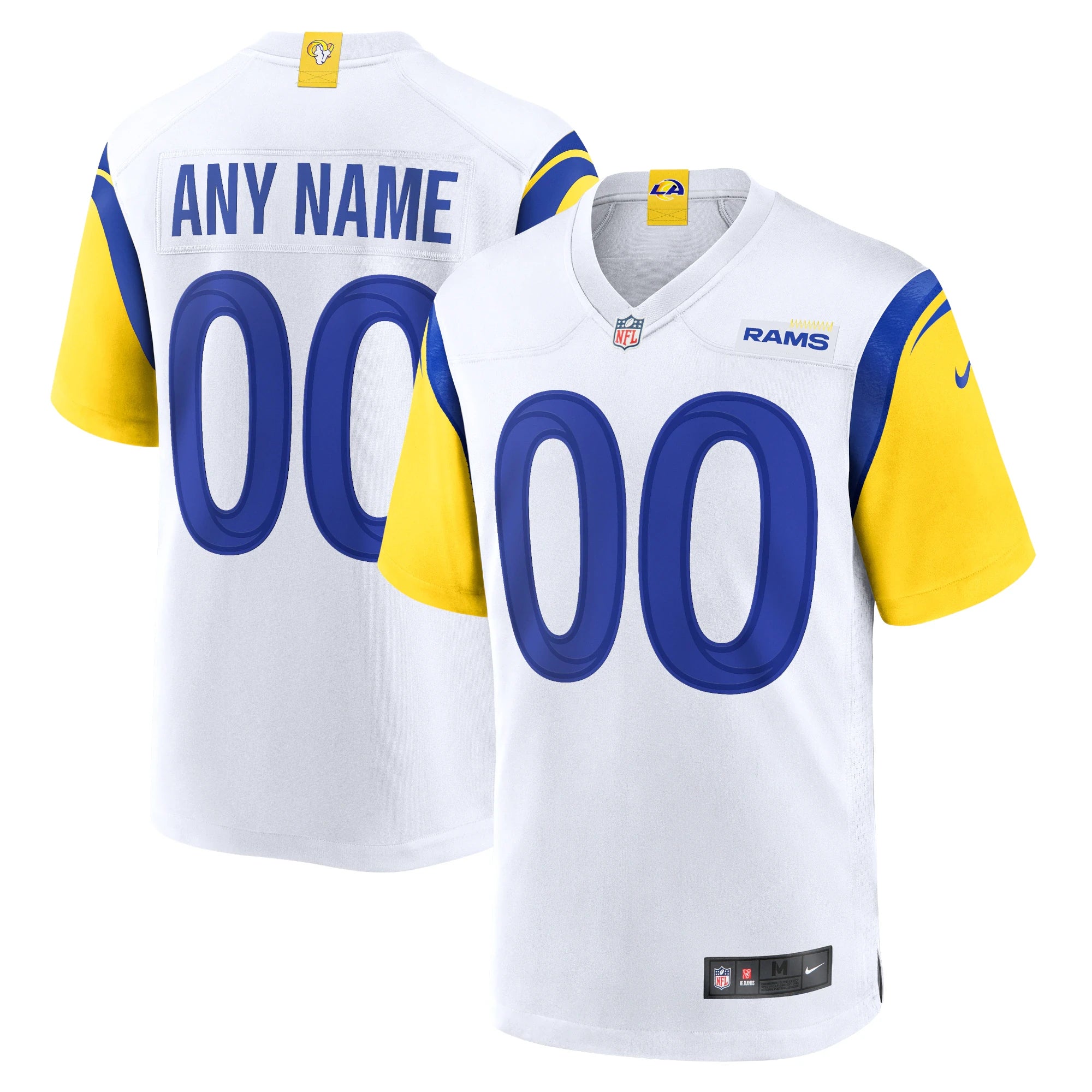 Los Angeles Rams Custom Game Jersey – All Stitched – White Jersey