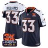 Denver Broncos 3-Time Champions Patch Vapor Limited Jersey – All Stitched – Navy Alternate – Javonte Williams Jersey