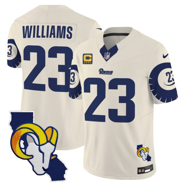 Rams Special Vapor Limited Jersey V2 – All Stitched – Bone – Kyren Williams Jersey