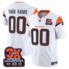 Denver Broncos 3-Time Champions Patch Vapor Limited Custom Jersey – All Stitched – White Jersey