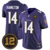 Ravens Jacoby Jones Patch Vapor Limited Jersey – All Stitched – Purple – Kyle Hamilton Jersey