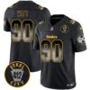 Steelers Arch Smoke 412 Patch Vapor Limited Jersey – All Stitched – Black – T. J. Watt Jersey